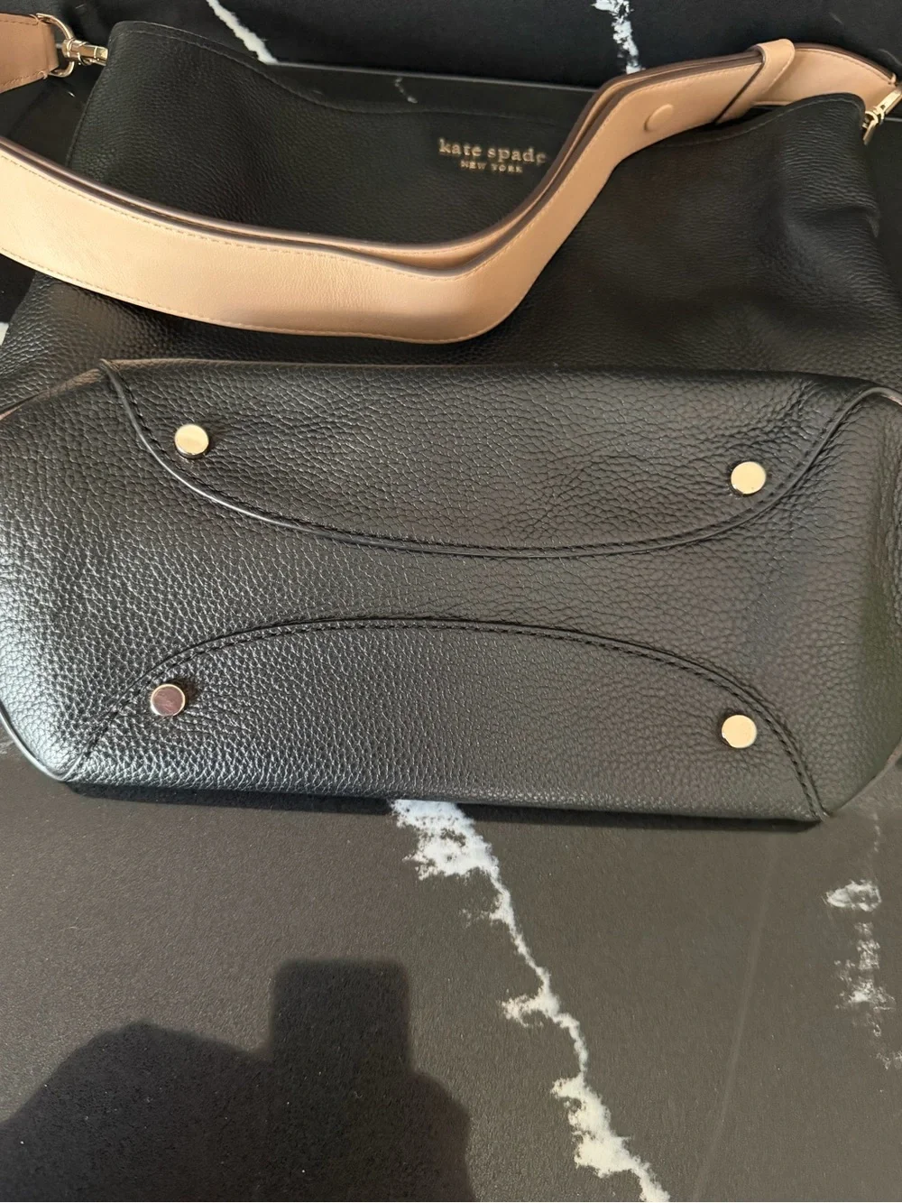 Kate Spade New York Pebbled Leather Shoulder Bag Black - Picture 6 of 10